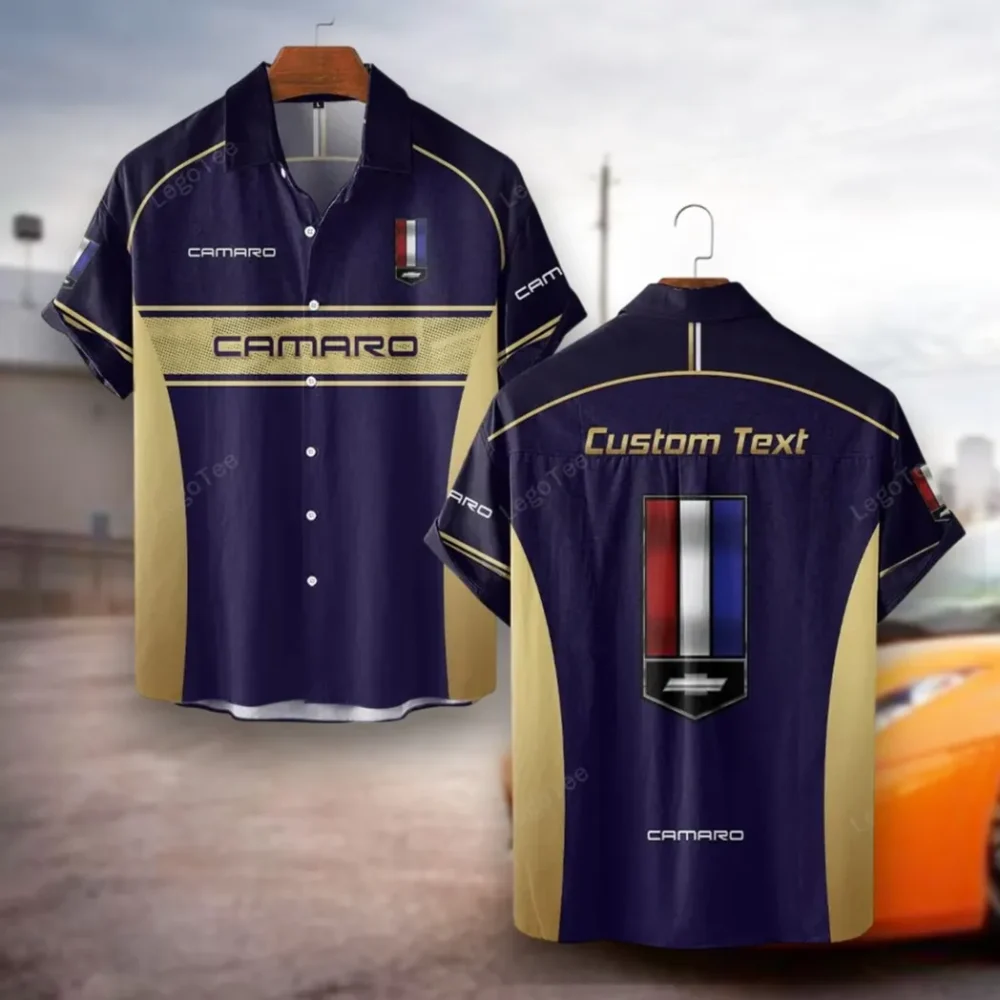 Muscle Car Hawaiian Shirt Exclusive Logo, Performance Gear Button Shirt CAR137
