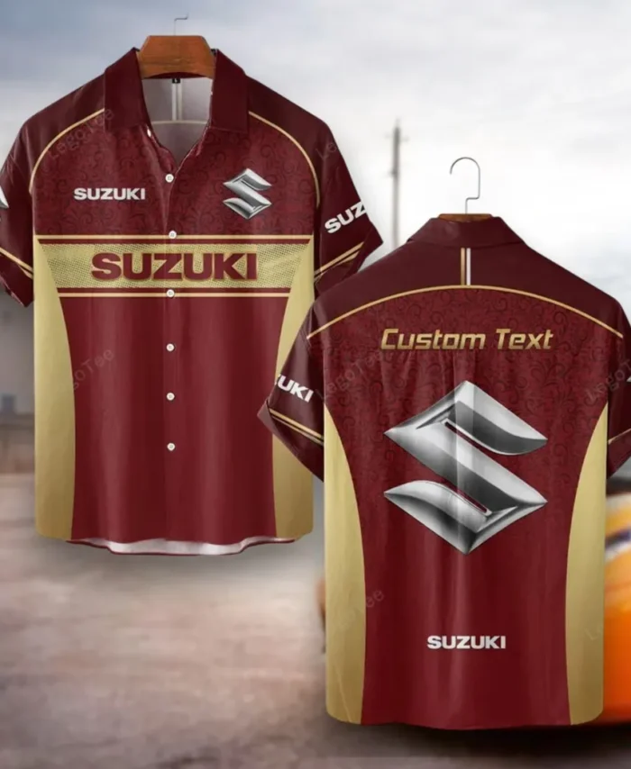 Superbike Hawaiian Shirt Exclusive Logo, Chrome Wave Button Shirt CAR137