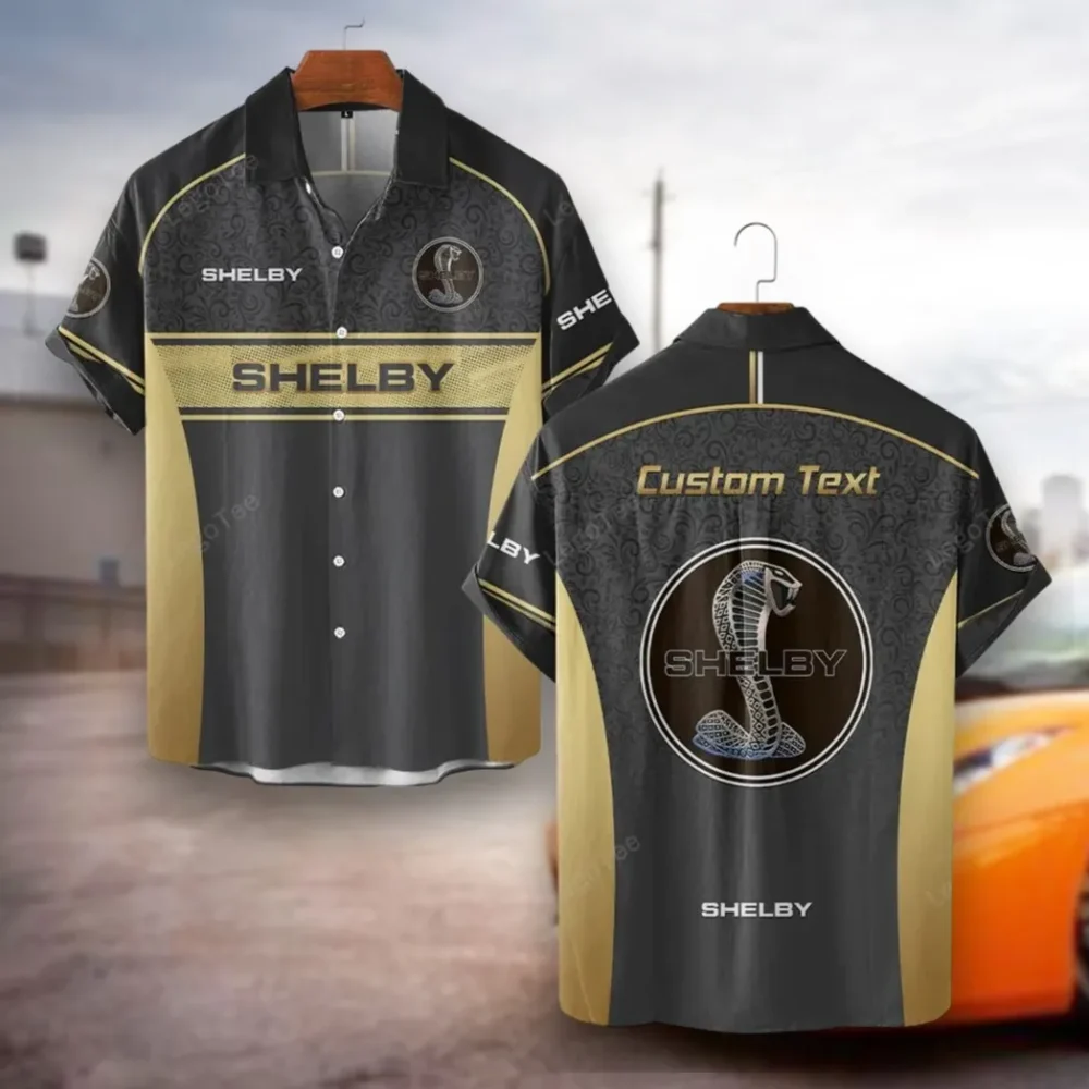 Classic Muscle Ride Hawaiian Shirt Exclusive Logo, Rider's Paradise Button Shirt CAR137