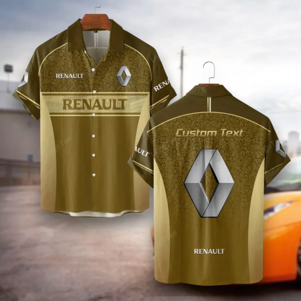 Practical Crossover Hawaiian Shirt Exclusive Logo, Street-Ready Button Shirt CAR137
