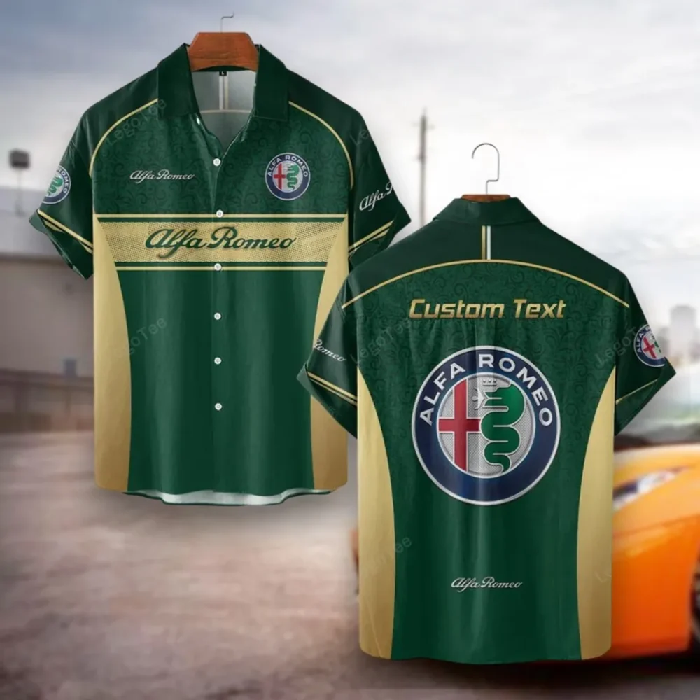 Racing Heritage Hawaiian Shirt Exclusive Logo, Urban Driver Button Shirt CAR137