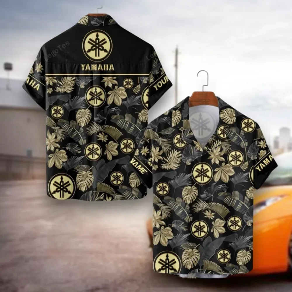 Motorbike Hawaiian Shirt Exclusive Logo, Auto Fan Button Shirt CAR139