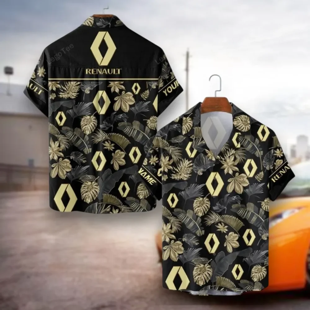 Affordable Auto Hawaiian Shirt Exclusive Logo, Retro Driver Button Shirt CAR139