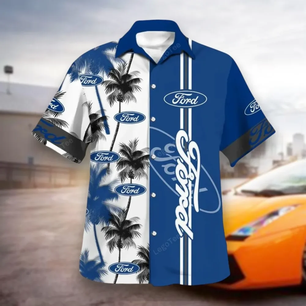 Vintage Ride Hawaiian Shirt Exclusive Logo, Summer Garage Button Shirt CAR143