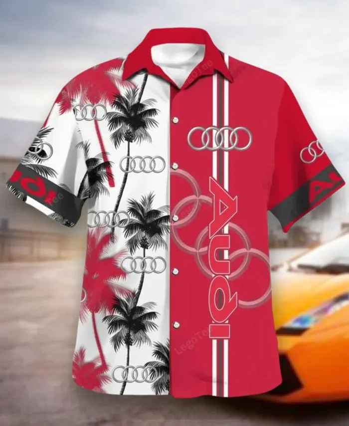 Modern Coupe Hawaiian Shirt Exclusive Logo, Street-Ready Button Shirt CAR143