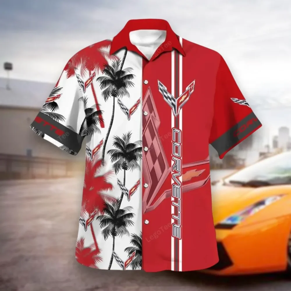 Sports Car Hawaiian Shirt Exclusive Logo, Gearhead Style Button Shirt CAR143