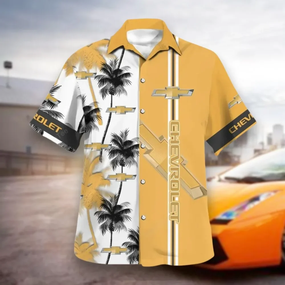 Modern Crossover Hawaiian Shirt Exclusive Logo, Custom Garage Button Shirt CAR143