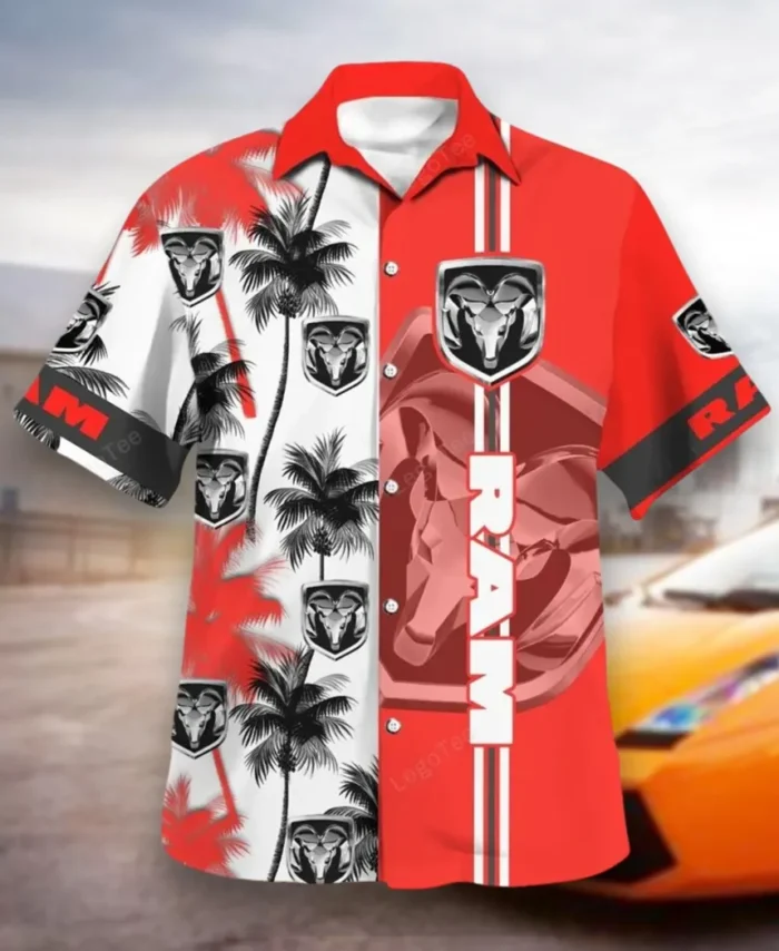 Strong Utility Pickup Hawaiian Shirt Exclusive Logo, Open Road Button Shirt CAR143