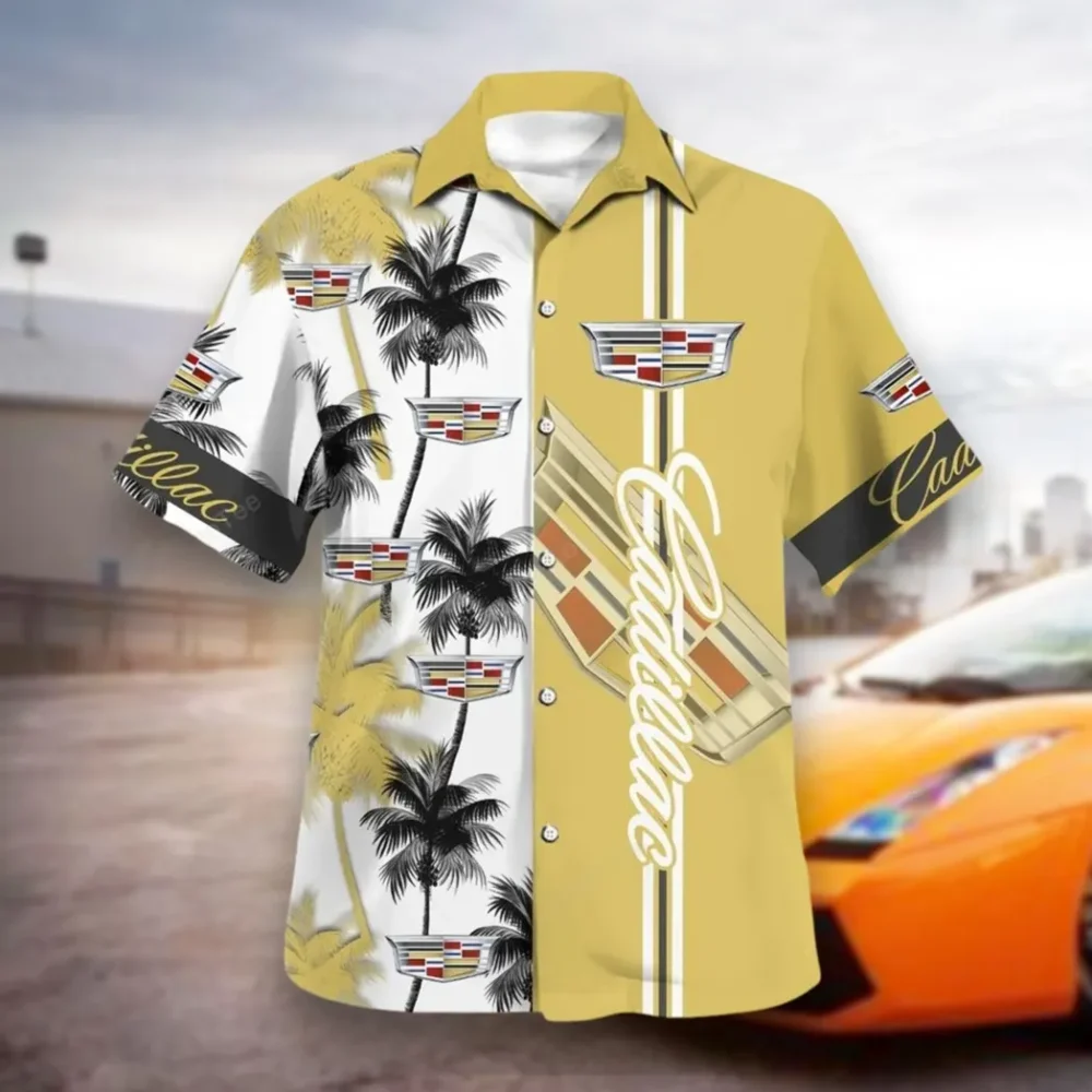 Elegant Touring Car Hawaiian Shirt Exclusive Logo, Street Racer Button Shirt CAR143
