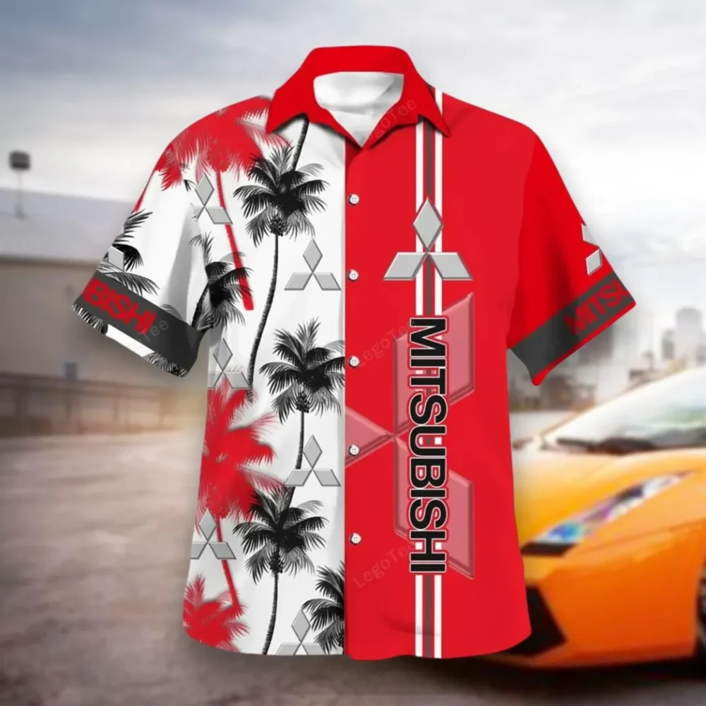 Crossover SUV Hawaiian Shirt Exclusive Logo, Chrome Wave Button Shirt CAR143