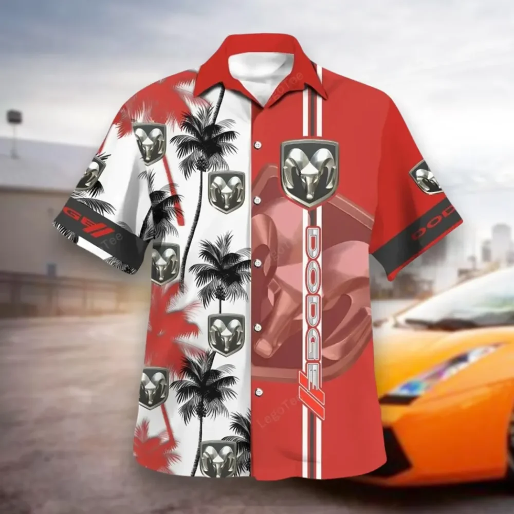 Muscle Car Hawaiian Shirt Exclusive Logo, Highway Cruise Button Shirt CAR143