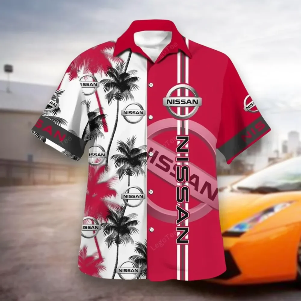 Electric Vehicle Hawaiian Shirt Exclusive Logo, Gearhead Style Button Shirt CAR143