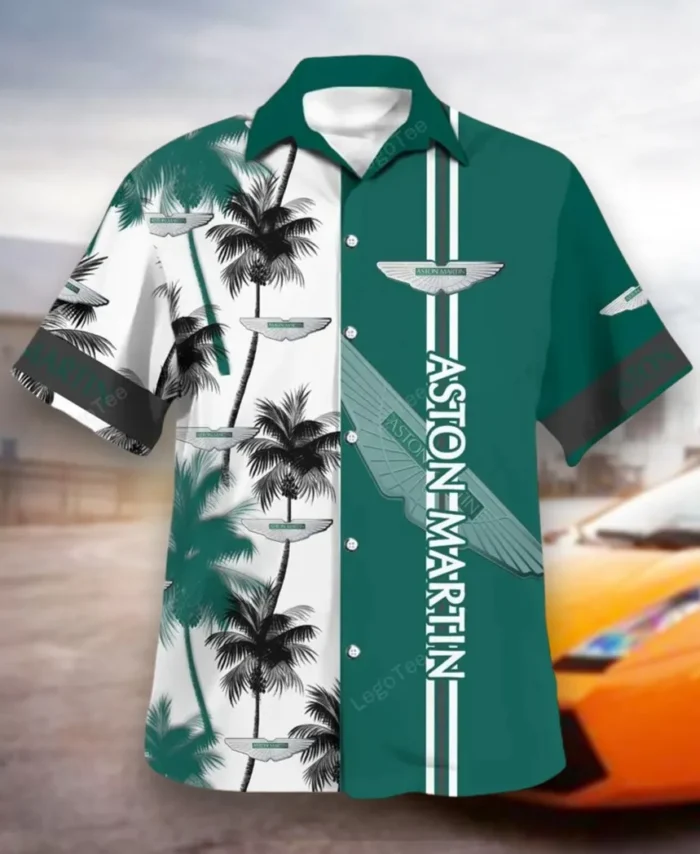 Sleek Roadster Hawaiian Shirt Exclusive Logo, Performance Gear Button Shirt CAR143