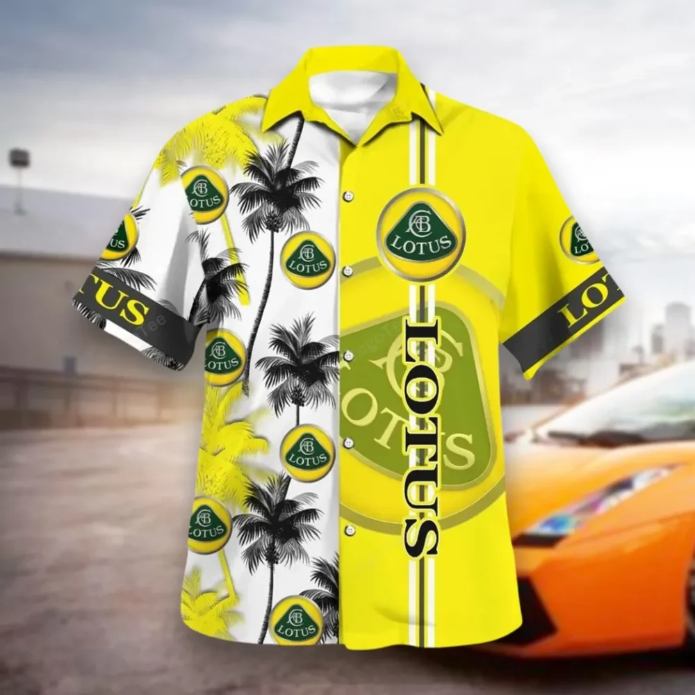 Racing-Inspired Car Hawaiian Shirt Exclusive Logo, Open Road Button Shirt CAR143