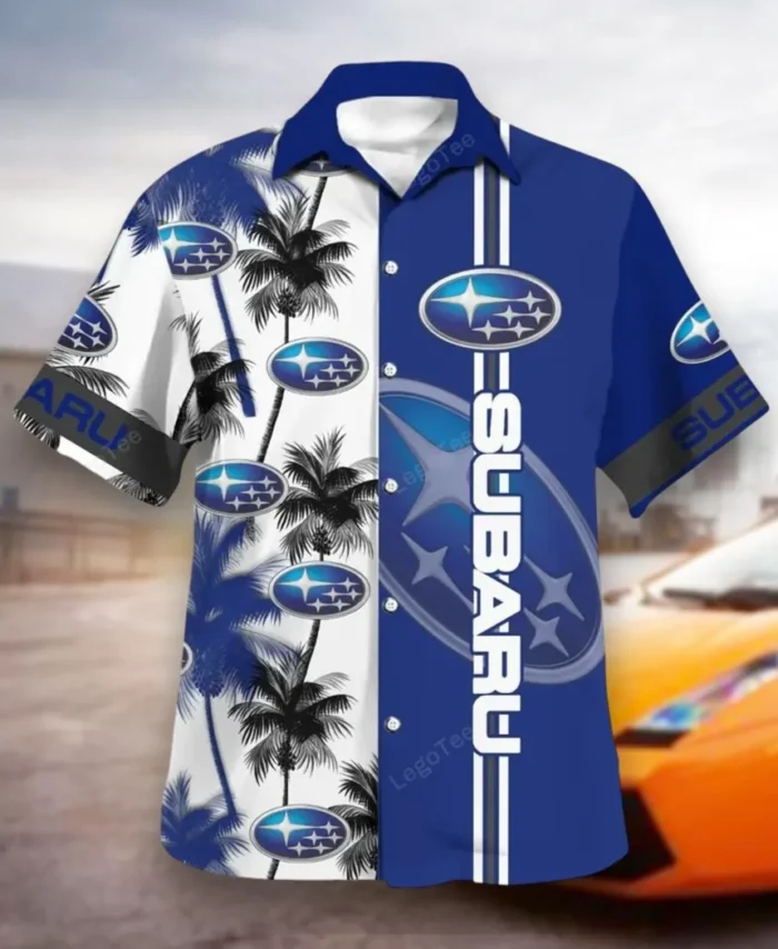 Trail-Ready Auto Hawaiian Shirt Exclusive Logo, Hot Rod Button Shirt CAR143