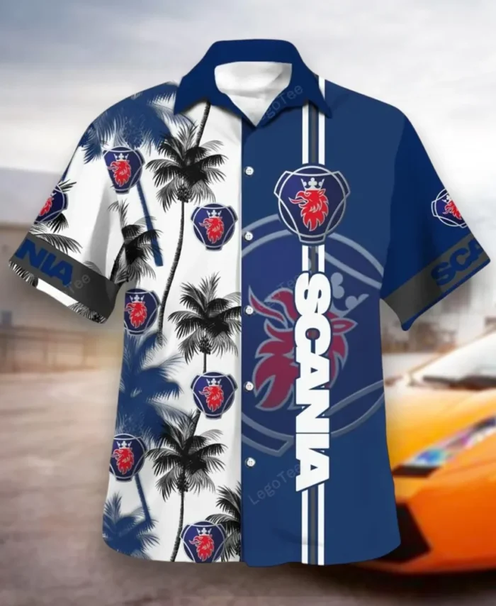Long-Haul Vehicle Hawaiian Shirt Exclusive Logo, Bold Driver Button Shirt CAR143