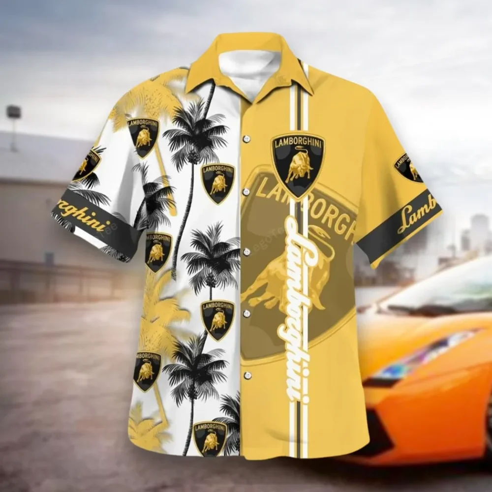 Performance Car Hawaiian Shirt Exclusive Logo, Hot Rod Button Shirt CAR143
