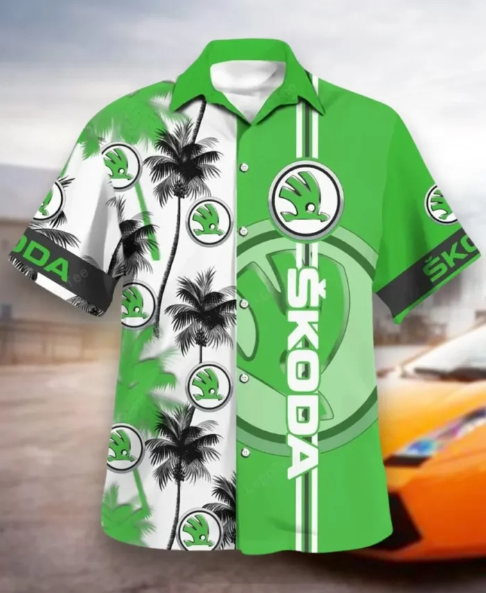 City-Friendly Auto Hawaiian Shirt Exclusive Logo, Open Road Button Shirt CAR143