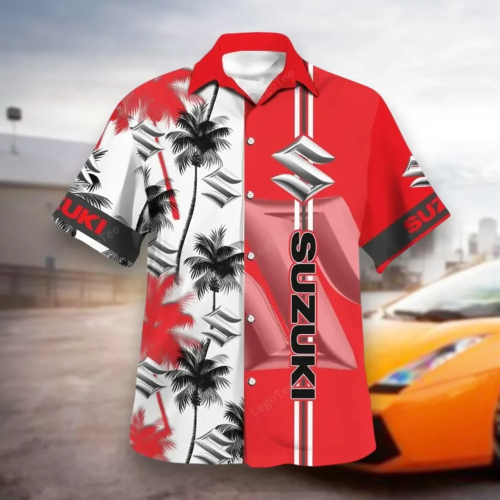 JDM Bike Hawaiian Shirt Exclusive Logo, Motorsport Vibe Button Shirt CAR143