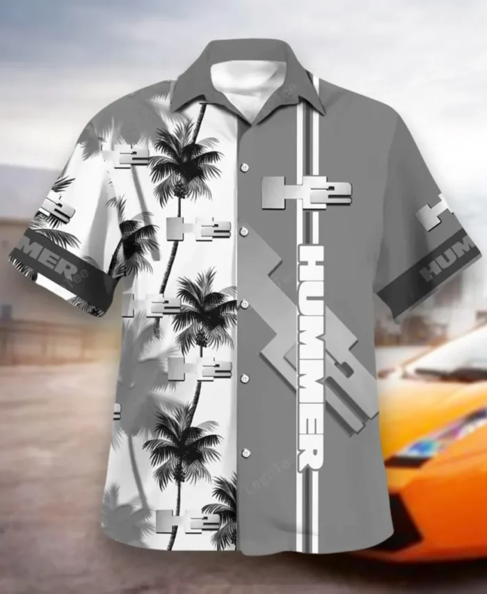 Adventure-Ready Hawaiian Shirt Exclusive Logo, Car Meet Button Shirt CAR143
