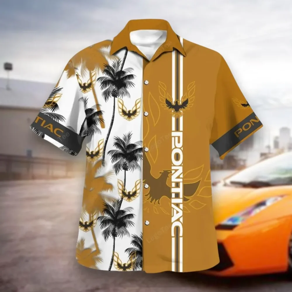 Iconic Vehicle Hawaiian Shirt Exclusive Logo, Motor Culture Button Shirt CAR143