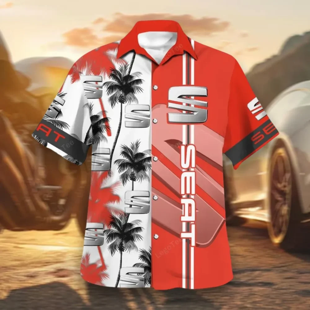 Eco-Friendly Ride Hawaiian Shirt Exclusive Logo, Motor Culture Button Shirt CAR143