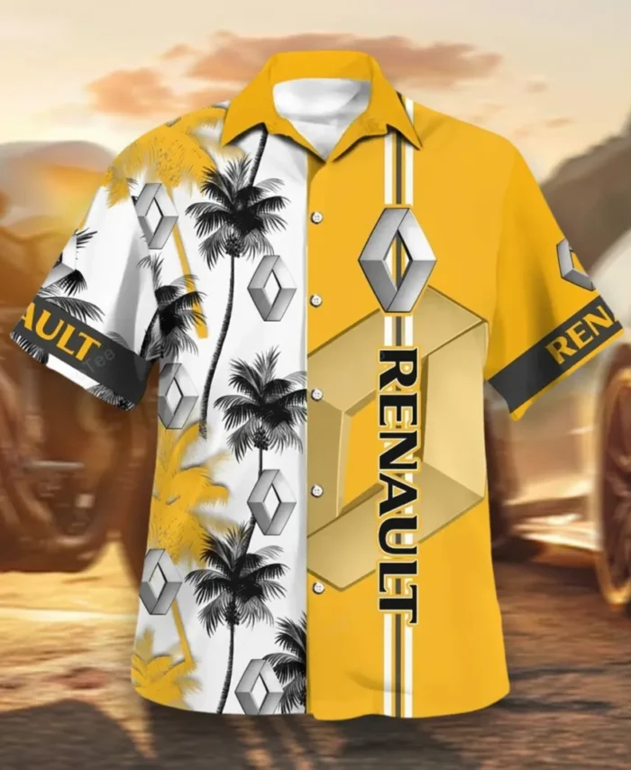 European Automobile Hawaiian Shirt Exclusive Logo, Motorsport Vibe Button Shirt CAR143