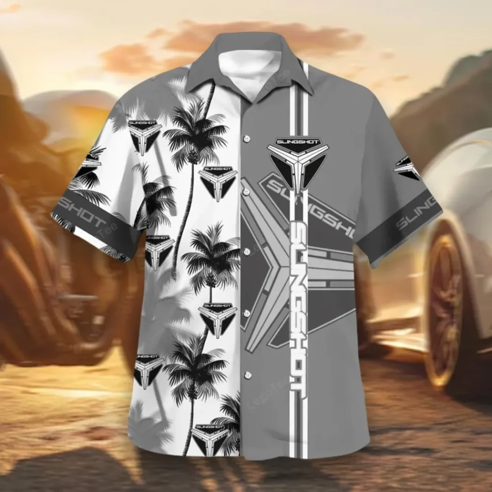 Unique Three-Wheeler Hawaiian Shirt Exclusive Logo, Motorsport Vibe Button Shirt CAR143