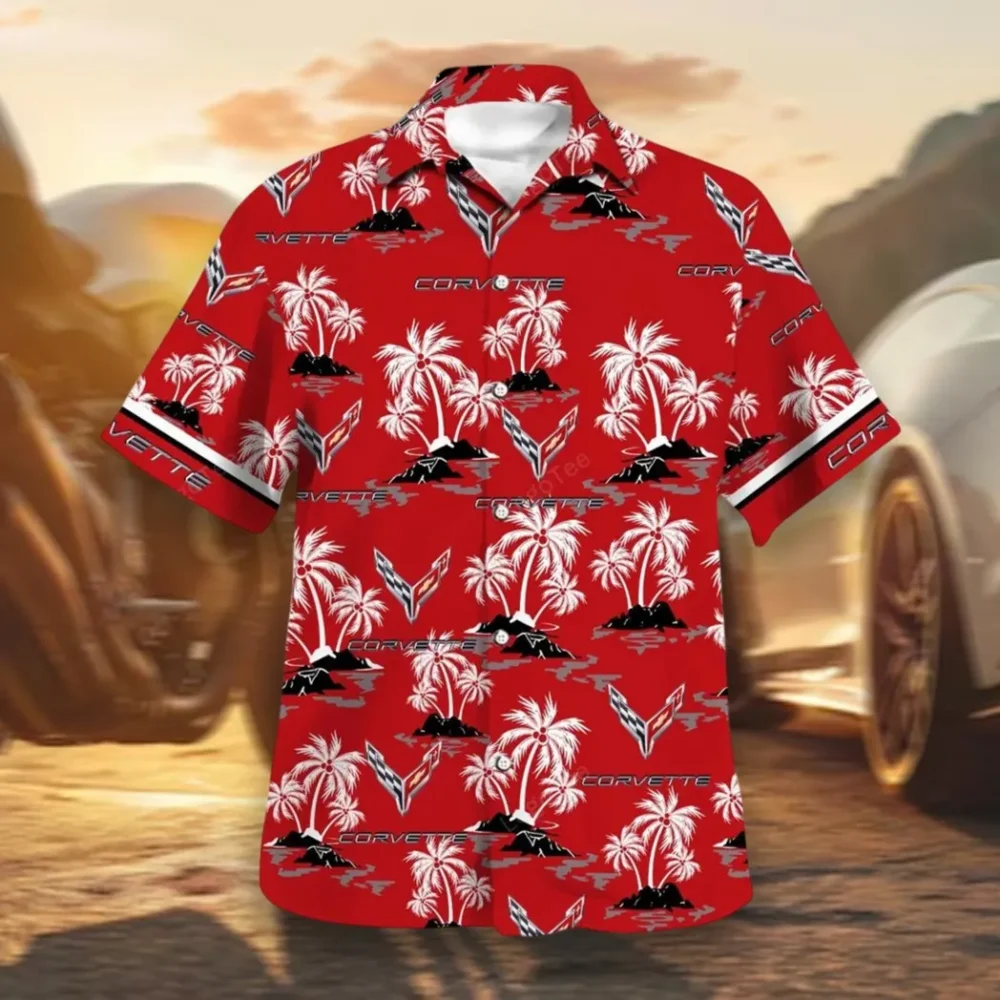 US Performance Car Hawaiian Shirt Exclusive Logo, Auto Fan Button Shirt CAR144