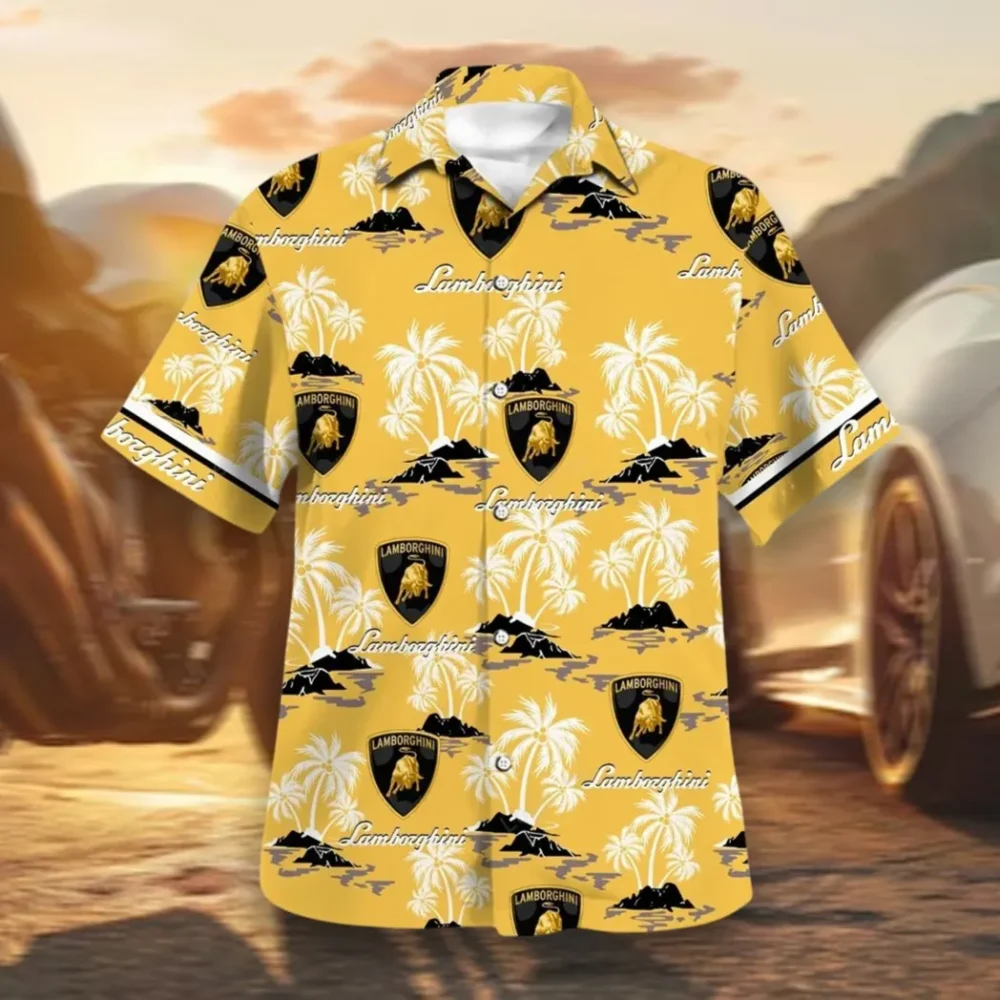 Performance Car Hawaiian Shirt Exclusive Logo, Summer Garage Button Shirt CAR144
