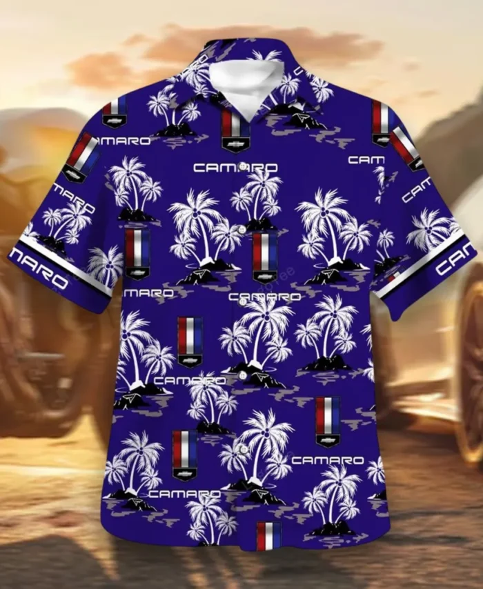 American Pony Car Hawaiian Shirt Exclusive Logo, Car Meet Button Shirt CAR144