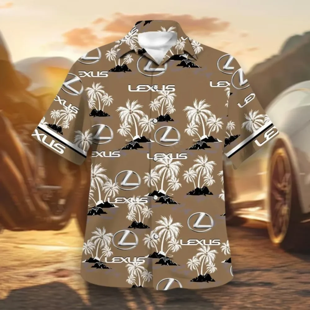 Premium Crossover Hawaiian Shirt Exclusive Logo, Motor Culture Button Shirt CAR144