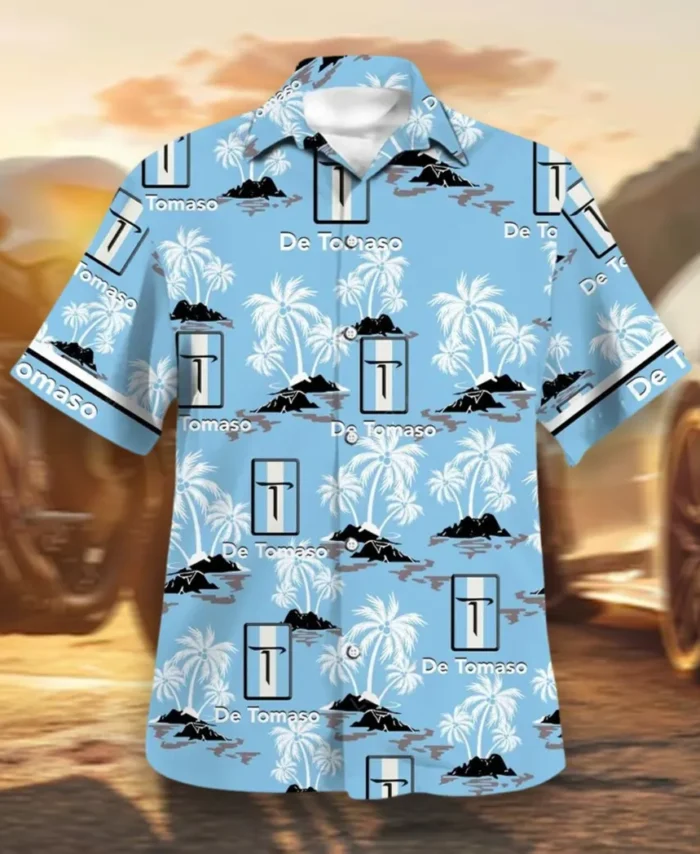 Sleek Speedster Hawaiian Shirt Exclusive Logo, Auto Fan Button Shirt CAR144