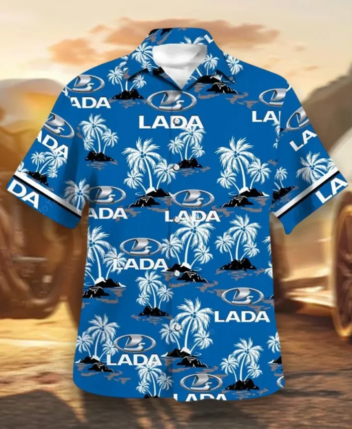 Family Car Hawaiian Shirt Exclusive Logo, Car Meet Button Shirt CAR144