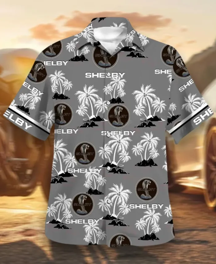 High-Horsepower Hawaiian Shirt Exclusive Logo, Retro Driver Button Shirt CAR144