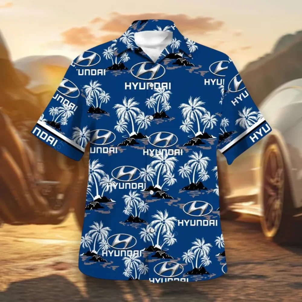 Compact Car Hawaiian Shirt Exclusive Logo, Road Life Button Shirt CAR144