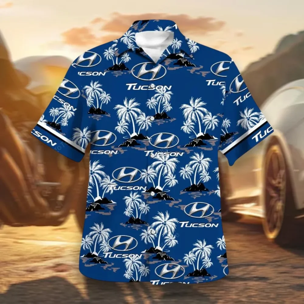 Road-Ready Crossover Hawaiian Shirt Exclusive Logo, Highway Cruise Button Shirt CAR144