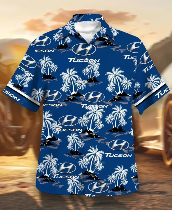 Road-Ready Crossover Hawaiian Shirt Exclusive Logo, Highway Cruise Button Shirt CAR144