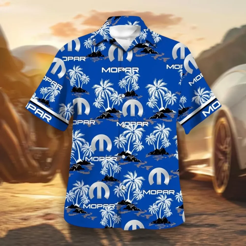 Classic Car Hawaiian Shirt Exclusive Logo, Drift-Ready Button Shirt CAR144
