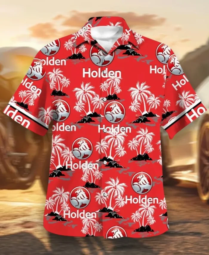 Sport Saloon Hawaiian Shirt Exclusive Logo, Chrome Wave Button Shirt CAR144