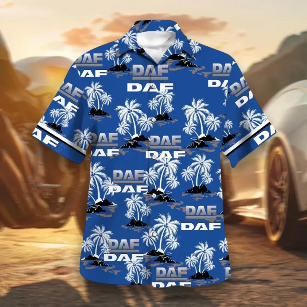 Industrial Vehicle Hawaiian Shirt Exclusive Logo, Motor Culture Button Shirt CAR144