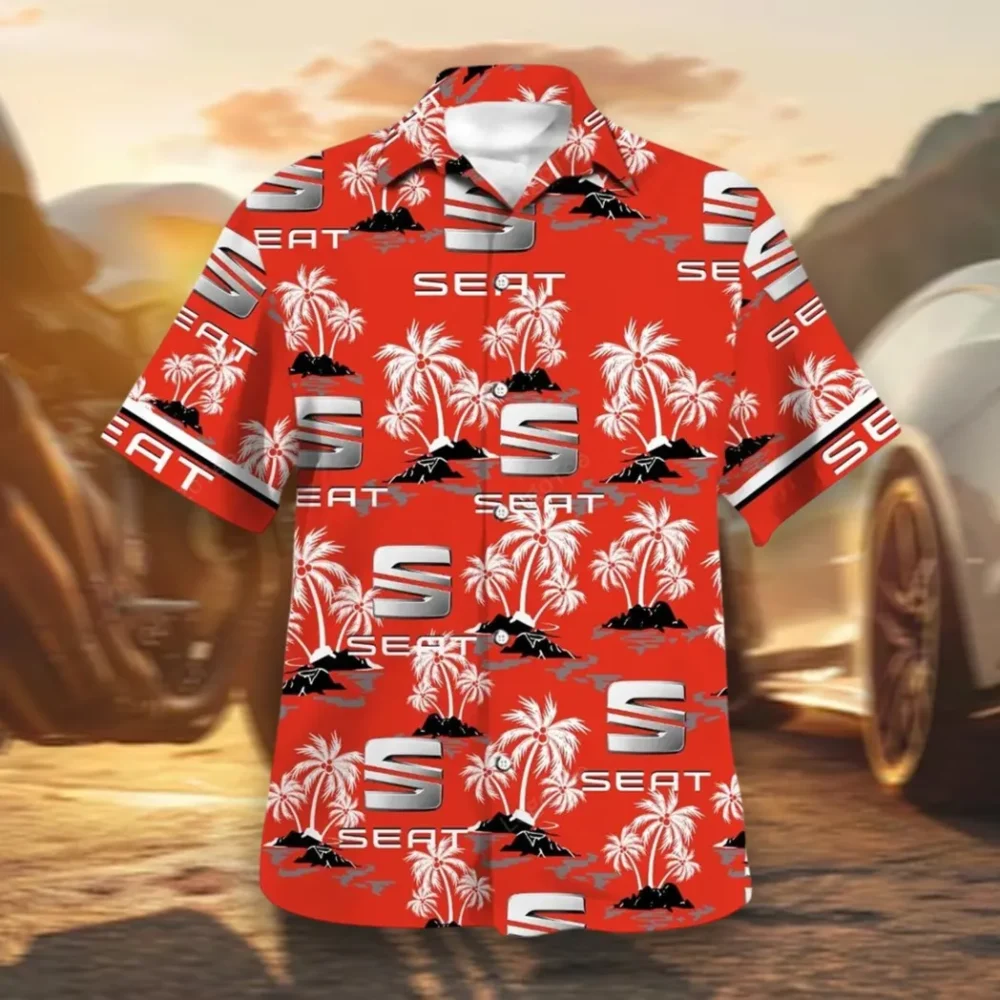 Sporty Hatch Hawaiian Shirt Exclusive Logo, Custom Garage Button Shirt CAR144