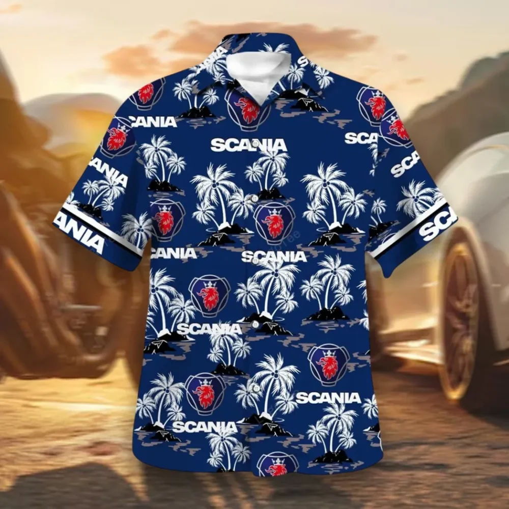 Industrial Vehicle Hawaiian Shirt Exclusive Logo, Motor Culture Button Shirt CAR144
