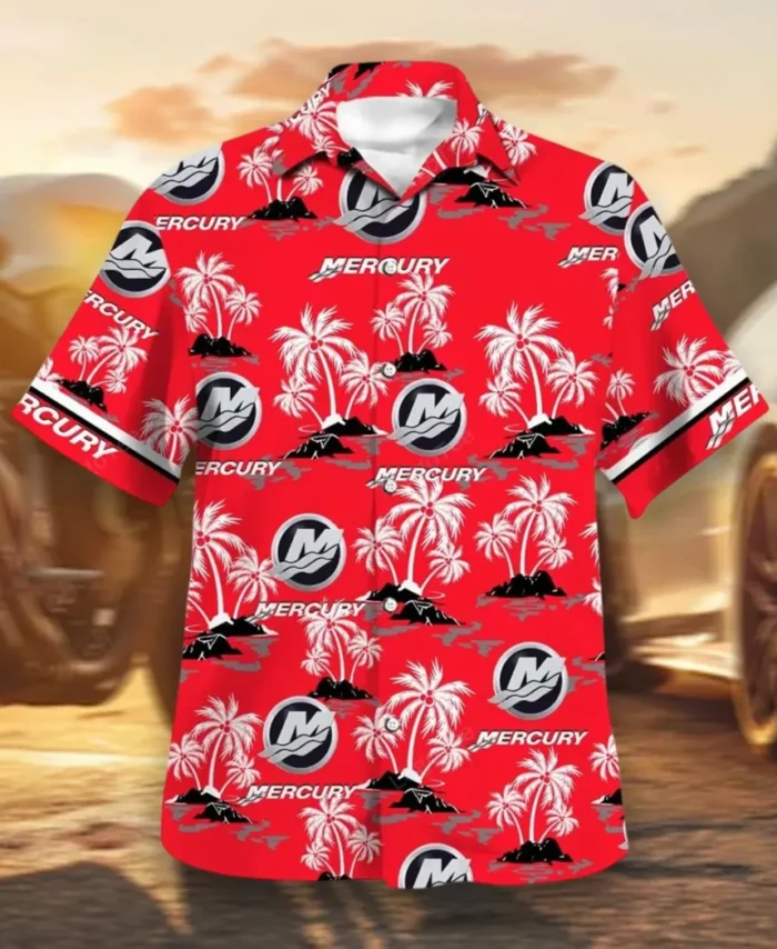 Watercraft Motor Hawaiian Shirt Exclusive Logo, Motorsport Vibe Button Shirt CAR144