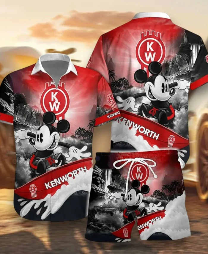 Road-Ready Truck Hawaiian Shirt Exclusive Logo, Chrome Wave Button Shirt CAR151
