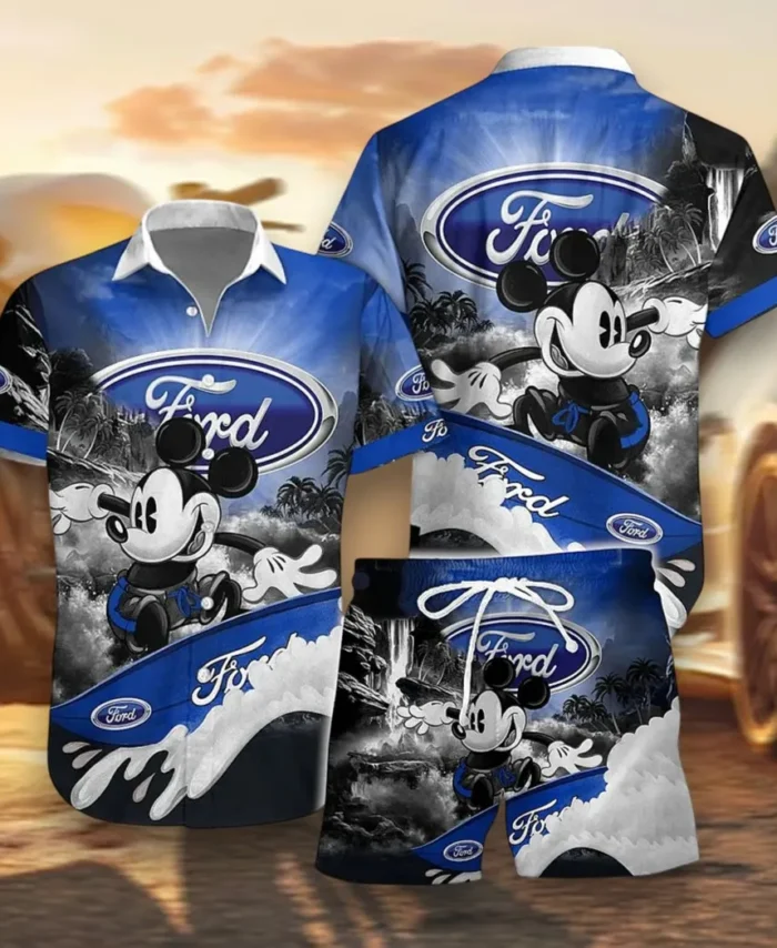American Classic Hawaiian Shirt Exclusive Logo, Motorsport Vibe Button Shirt CAR151
