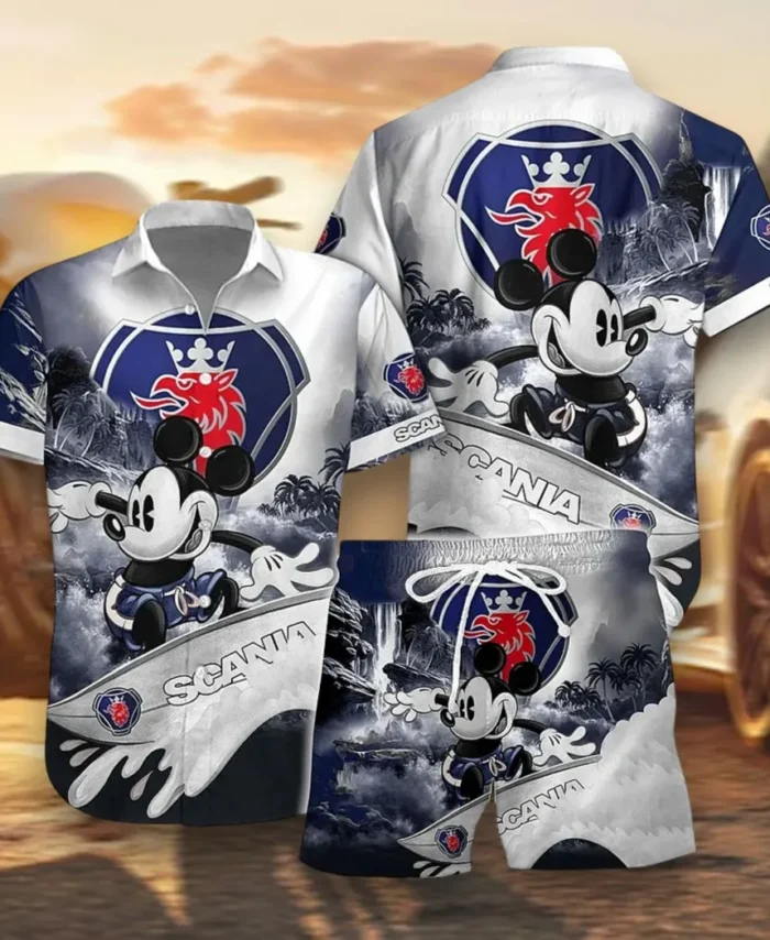 Logistics Truck Hawaiian Shirt Exclusive Logo, Engine Lover Button Shirt CAR151