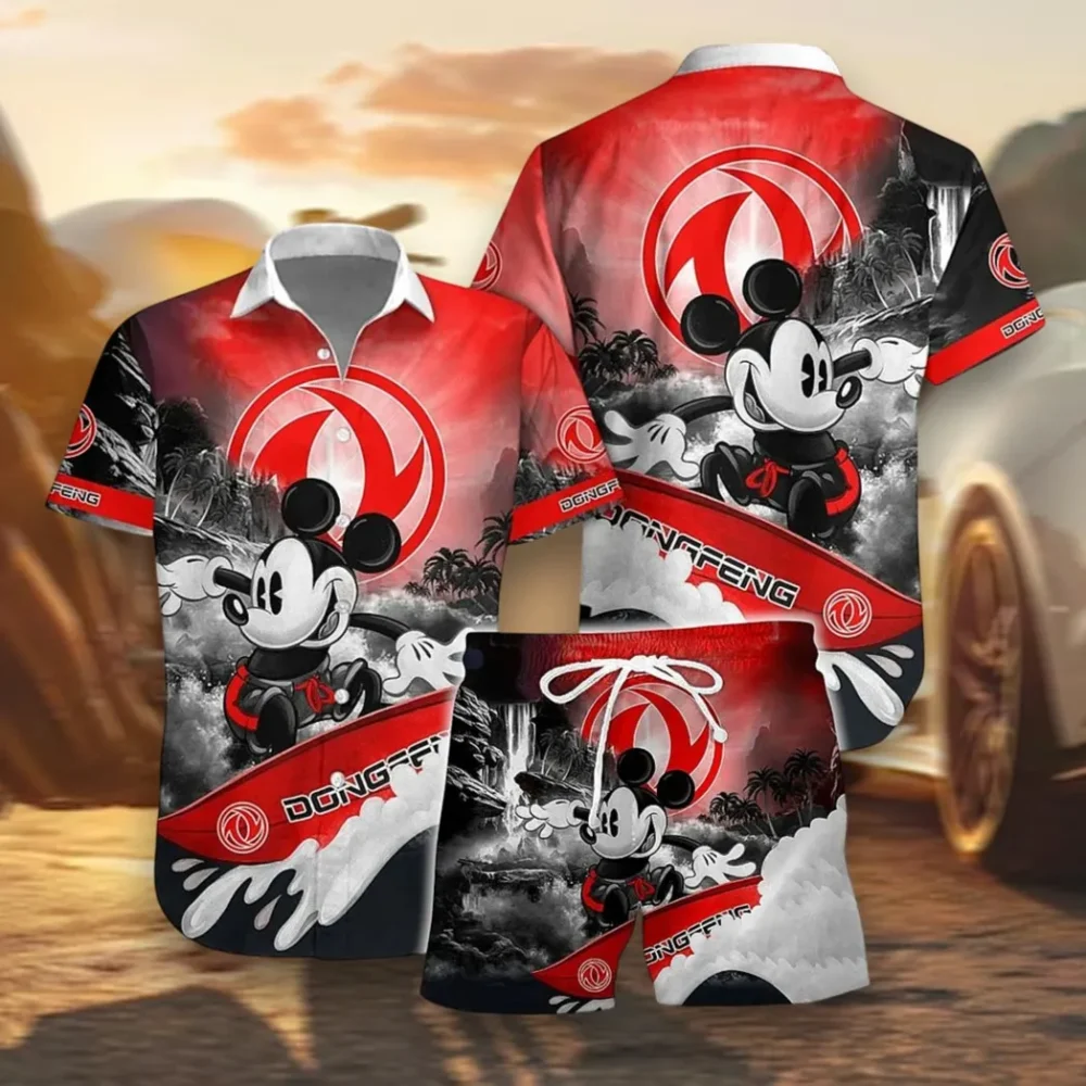 Drivetech Machines Hawaiian Shirt Exclusive Logo, Street-Ready Button Shirt CAR151