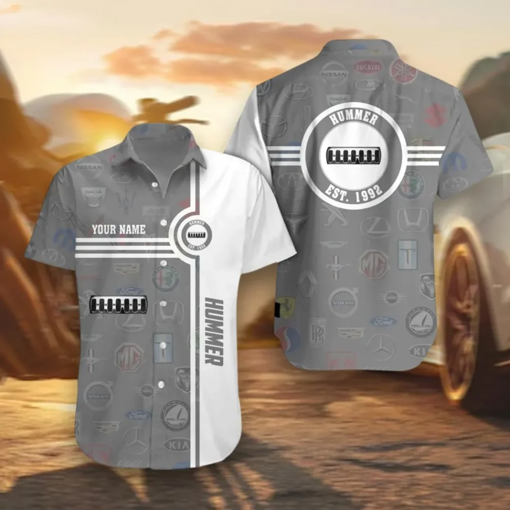 Expedition SUV Hawaiian Shirt Exclusive Logo, Street Racer Button Shirt CAR174