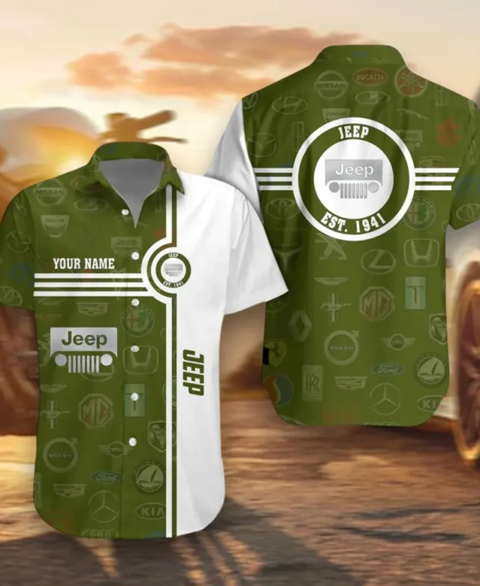 Adventure Car Hawaiian Shirt Exclusive Logo, Rider's Paradise Button Shirt CAR174